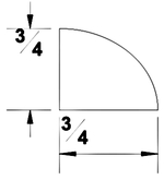 Quarter Round 3/4