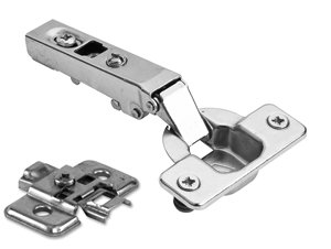 Blum 110 Degree Integrated Softclose Hinge with Plate for Frameless Cabinets